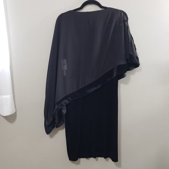 NEW Lori Michaels Little Black Dress Velour Sz S - Picture 3 of 10